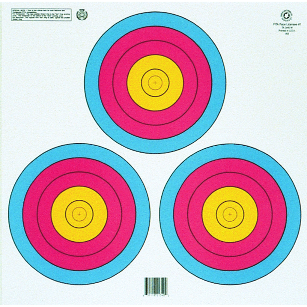 Maple Leaf Target Face FITA 3 Spot Triangle 100 pk. | Schaefer Defense
