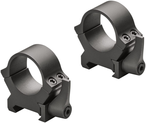 Leupold QRW2 1" Low quick-release scope rings in matte black, two-piece steel set