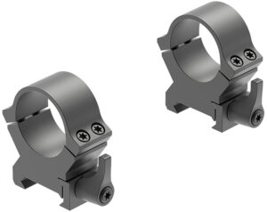 Leupold QRW2 1in High Quick-Release Scope Rings Matte Black set on white background
