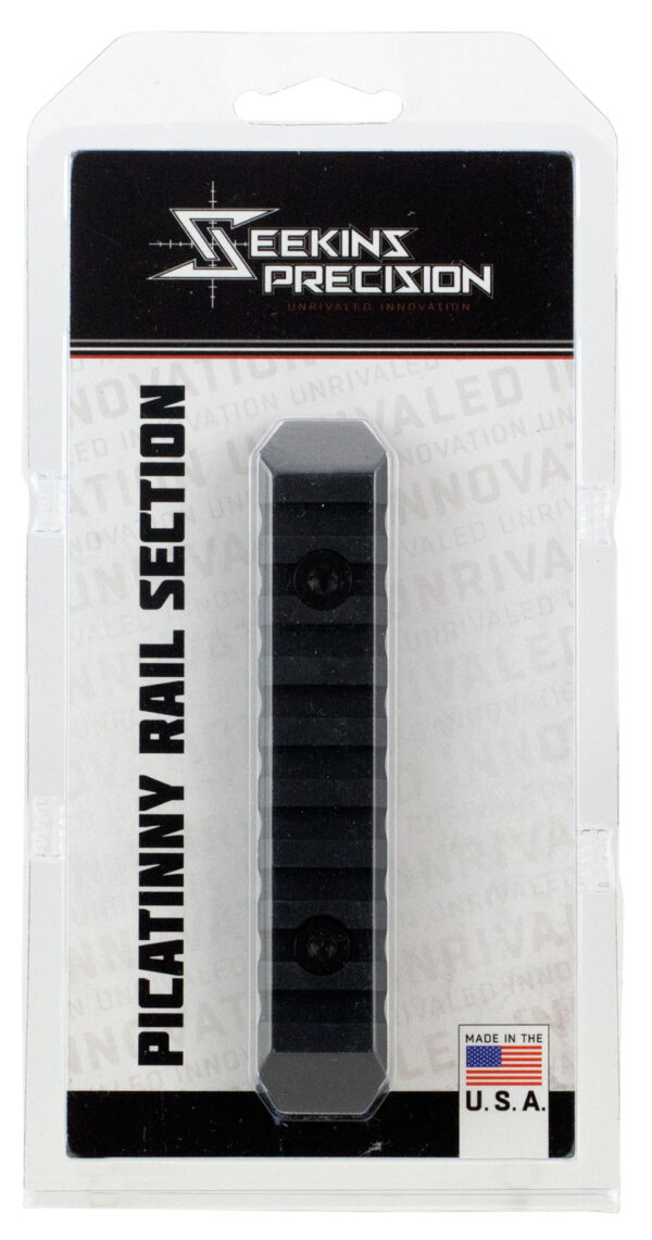 Seekins Precision M-LOK Rail Section, 9 Slots, Black Anodized
