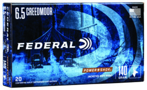 Federal 65CRDB Power-Shok 6.5Creedmoor 140gr Jacketed Soft Point 20 Per Box/10 Case