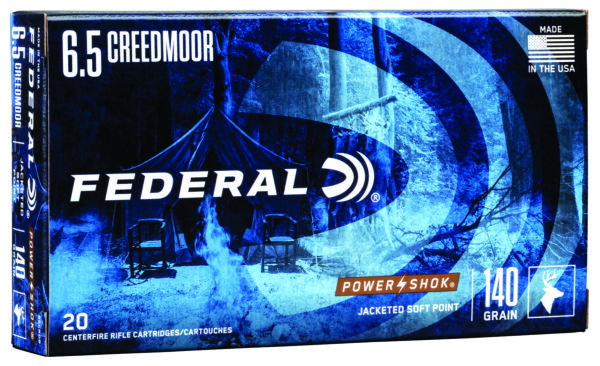 Federal 65CRDB Power-Shok 6.5Creedmoor 140gr Jacketed Soft Point 20 Per Box/10 Case