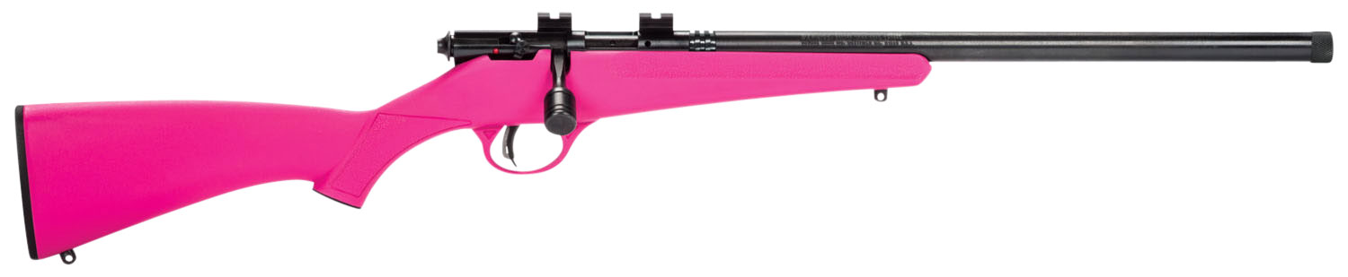 Savage Rascal FV-SR Youth Rifle, .22 LR, 16.125-Inch Heavy Barrel, Pink