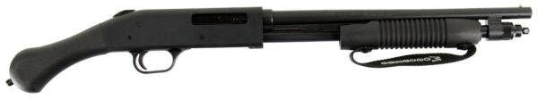 Mossberg 50649 590 Shockwave 410 Gauge Pump 3" 5+1 14.38" Matte Blued Heavy-Walled Barrel, Drilled & Tapped Blued Stainless Steel Receiver, Black Raptor Birdshead Grip
