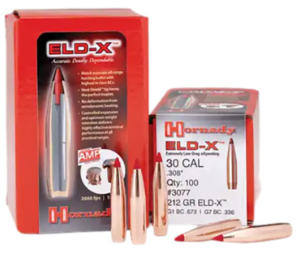 Hornady 3074 ELD-X 30 Cal .308 178 gr Extremely Low Drag eXpanding 100 Per Box/ 15 Case