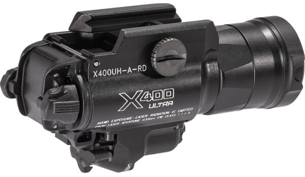 SureFire X400UH Ultra MasterFire Weapon Light, Black, White LED/Red Laser, 1000 Lumens