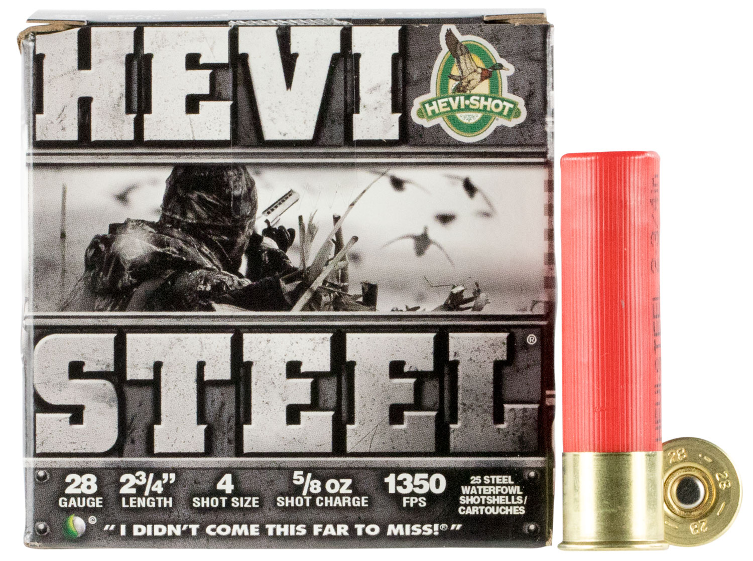 106074.jpg HEVI-Shot HS62804 HEVI-Steel 28Gauge 2.75" 5/8oz 4Shot 25 Per Box/10 Case