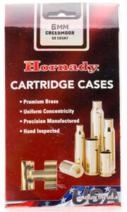 Hornady Unprimed Rifle Brass, 6mm Creedmoor, 50-Count