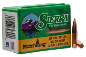 Sierra MatchKing Bullets, .338 Caliber 300gr HPBT, 50/Box