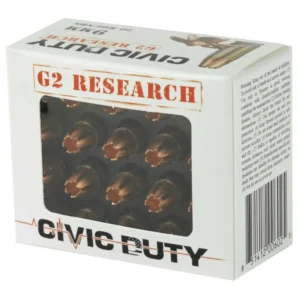 G2R CIVIC DUTY 9MM 20RD BOX 25 BOXES PER CASE - additional view