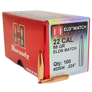 Hornady ELD Match .22 Cal Bullets, 88 gr