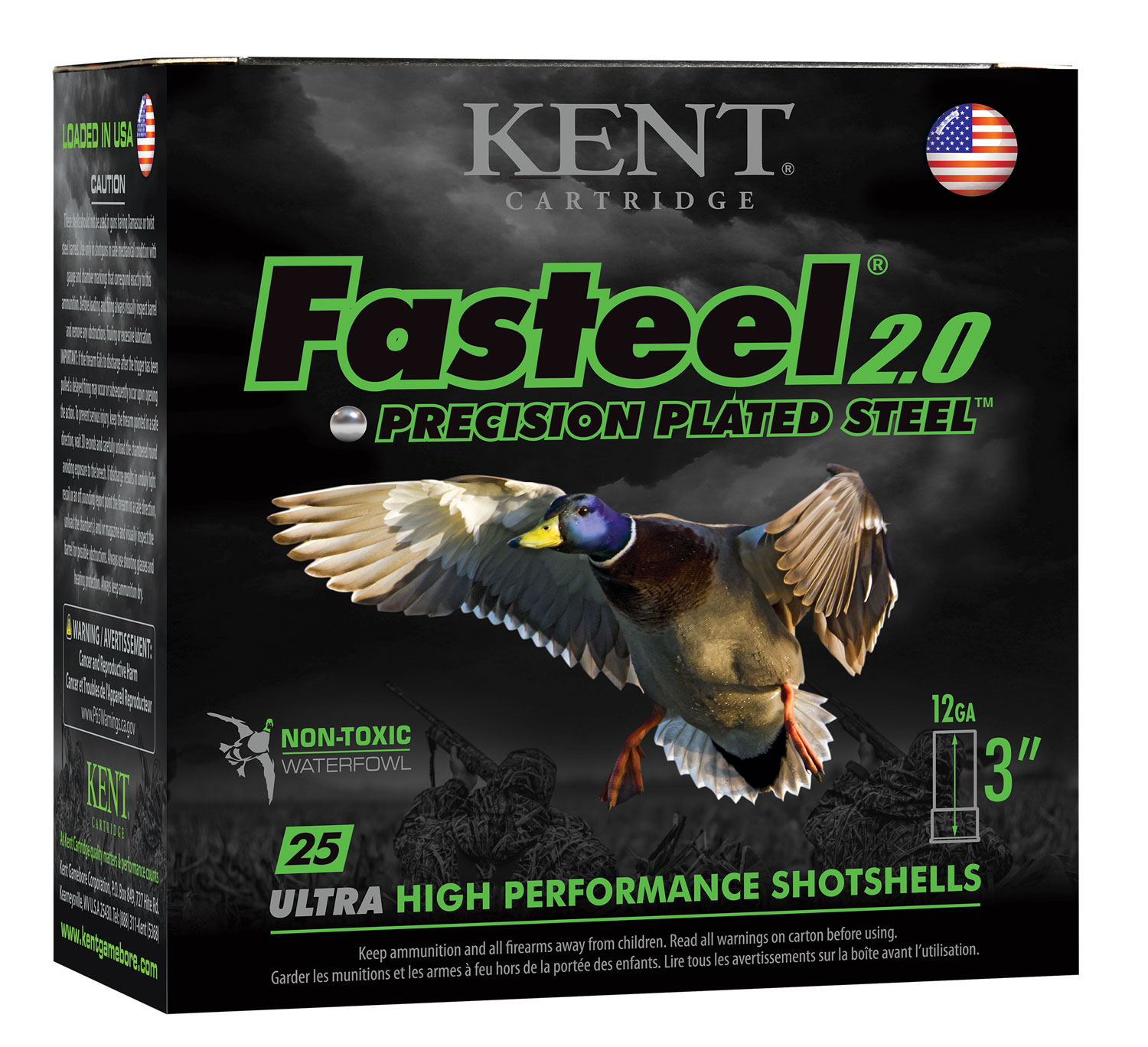 109006 1.jpg Kent Cartridge K123FS321 Fasteel 2.0 12 Gauge 3" 1 1/8 oz 1 Shot 25 Per Box/ 10 Case