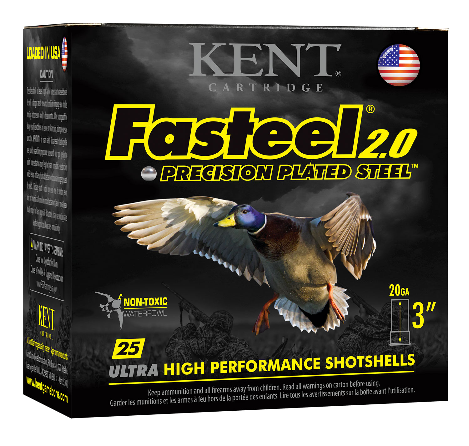 109028 1.jpg Kent Cartridge K203FS244 Fasteel 2.0 20 Gauge 3" 7/8 oz 4 Shot 25 Per Box/ 10 Case