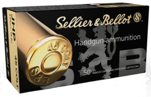 Sellier & Bellot SB45F Handgun 45Colt 230gr Jacketed Hollow Point 50 Per Box/12 Case