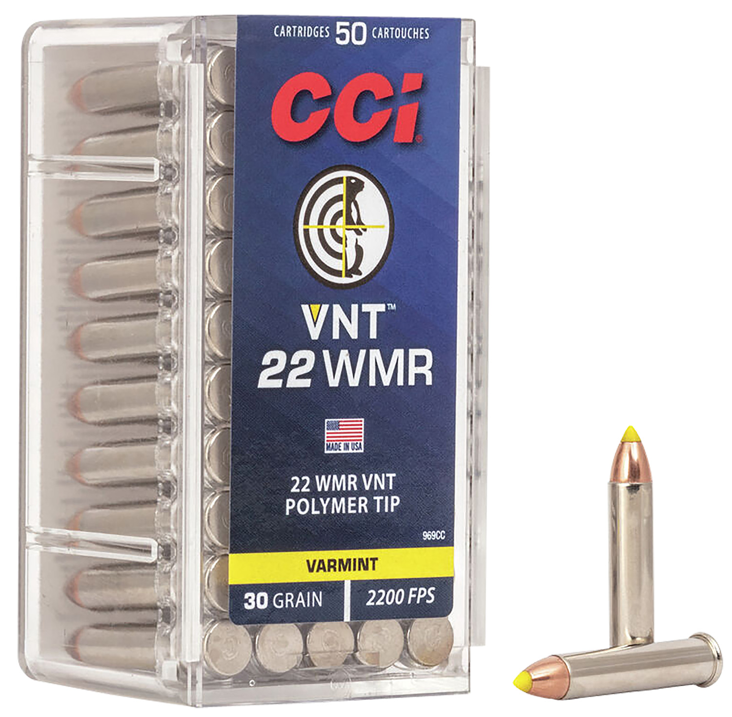 CCI VNT Rimfire .22 WMR 30gr Ballistic Tip