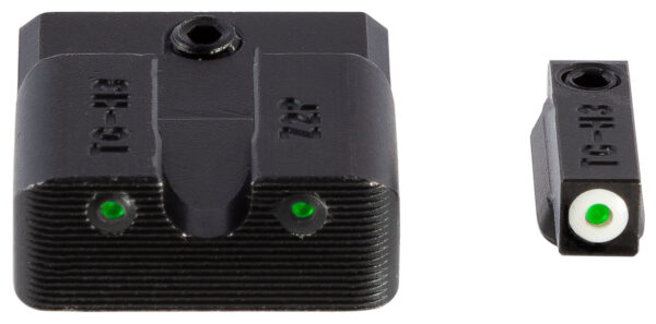 TruGlo TG231MP3W Tritium Pro Black | Green Tritium White Outline Front Sight Green Tritium Rear Sight