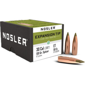 Nosler E-Tip 30 Caliber 150gr Lead-Free Spitzer Bullets