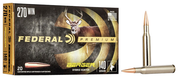 Federal P270BCH1 Premium 270Win 140gr Berger Hybrid Hunter 20 Per Box/10 Case