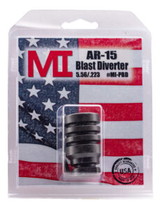 Midwest Industries MIPBD Blast Diverter Black Phosphate Steel with 1/2"-28 tpi Threads, 1.75" OAL & 1.09" Diameter for 223 Rem, 5.56x45mm NATO AR-Platform