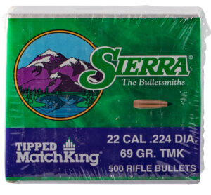Sierra Tipped MatchKing 22 Caliber 69gr Bullets