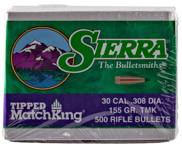Sierra Tipped MatchKing Bullets, .30 Caliber, 155 gr, 500