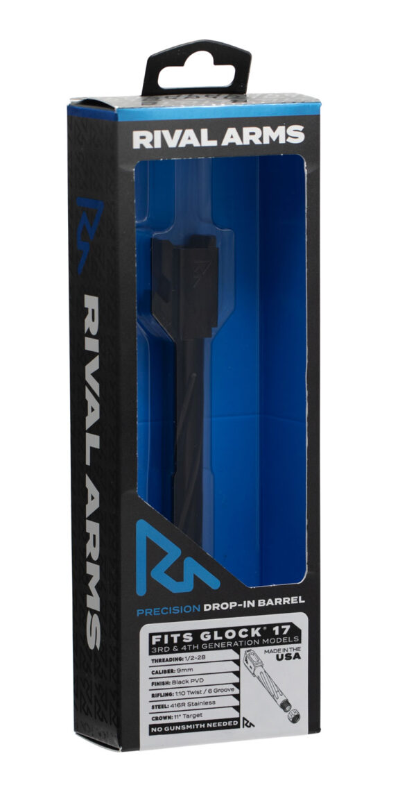 Rival Arms Precision Match Barrel for Glock 17 Gen3-4 - 9mm, 4.49-Inch Fluted