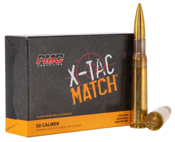 PMC 50XM X-Tac Match 50BMG 740gr Solid Brass 10 Per Box/20 Case