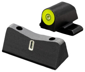 XS Sights SI0013S5Y DXT2 Big Dot Night Sights- Sig Sauer- Springfield Armory Black | Green Tritium Yellow Outline Front Sight Green Tritium White Outline Bar Rear Sight