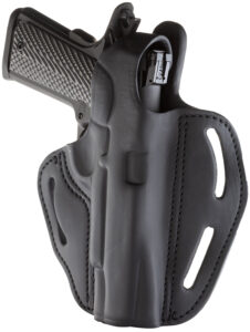 1791 Gunleather BHX1CLSBLR BHX OWB Size 01 Stealth Black Leather Belt Slide Fits 4"-5" 1911 Right Hand