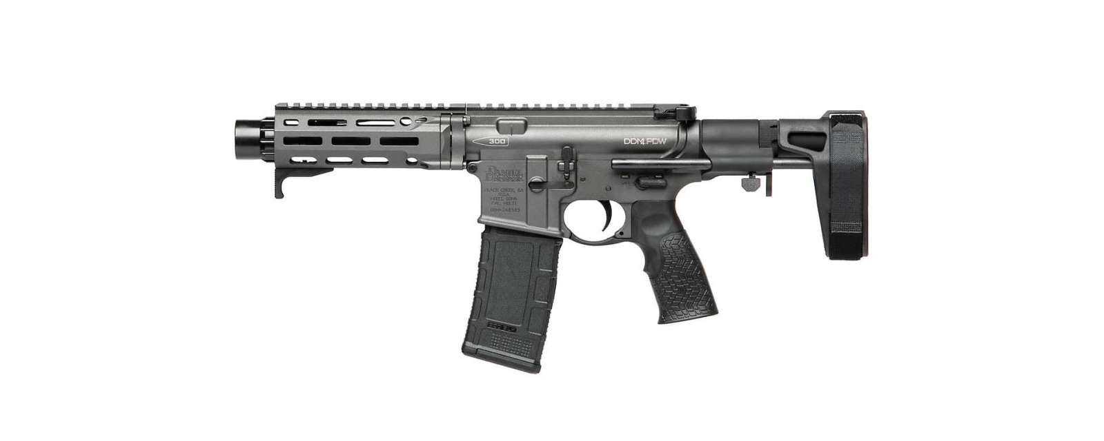 Daniel Defense DDM4 PDW Pistol, .300 AAC Blackout, 7-Inch Barrel, Brace