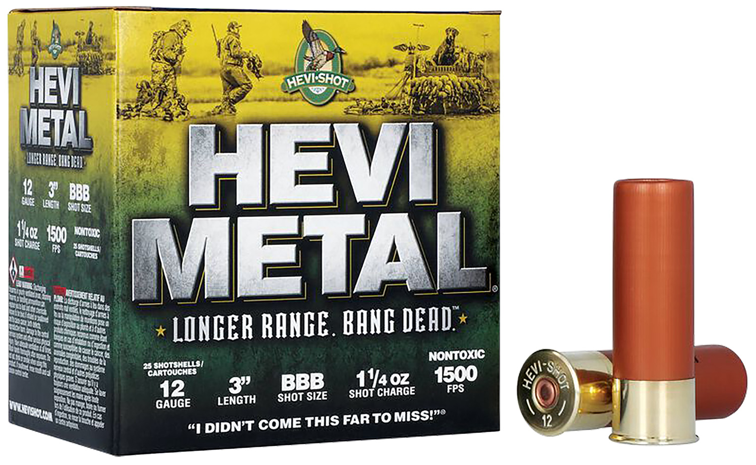 114156.jpg HEVI-Metal HS38008 HEVI-Metal Longer Range 12Gauge 3" 1 1/4oz BBBShot 25 Per Box/10 Case