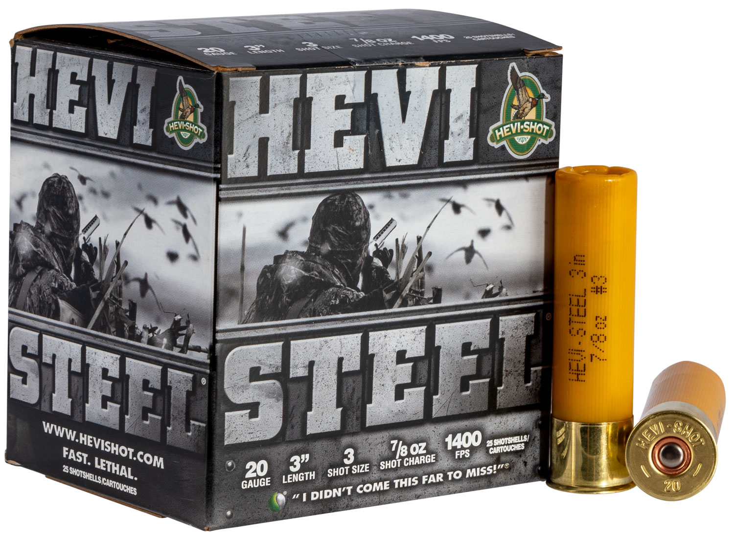 114496.jpg HEVI-Shot HS62003 HEVI-Steel 20Gauge 3" 7/8oz 3Shot 25 Per Box/10 Case