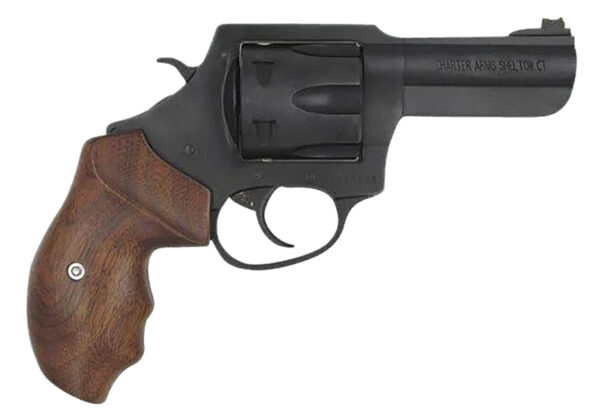 Charter Arms 63270 Professional 32 H&R Mag, 7 Shot 3" Black Nitride Steel Barrel, Cylinder & Frame w/Walnut Finger Grooved Grip