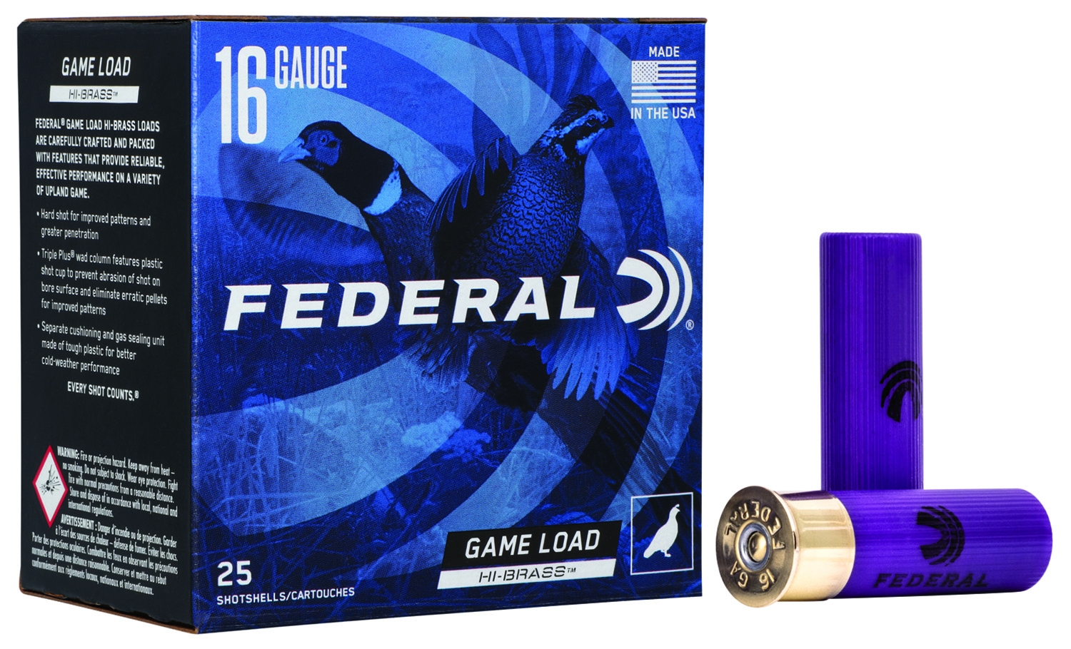 117006.jpg Federal H1636 Game-Shok High Brass 16Gauge 2.75" 1 1/8oz 6Shot 25 Per Box/10 Case