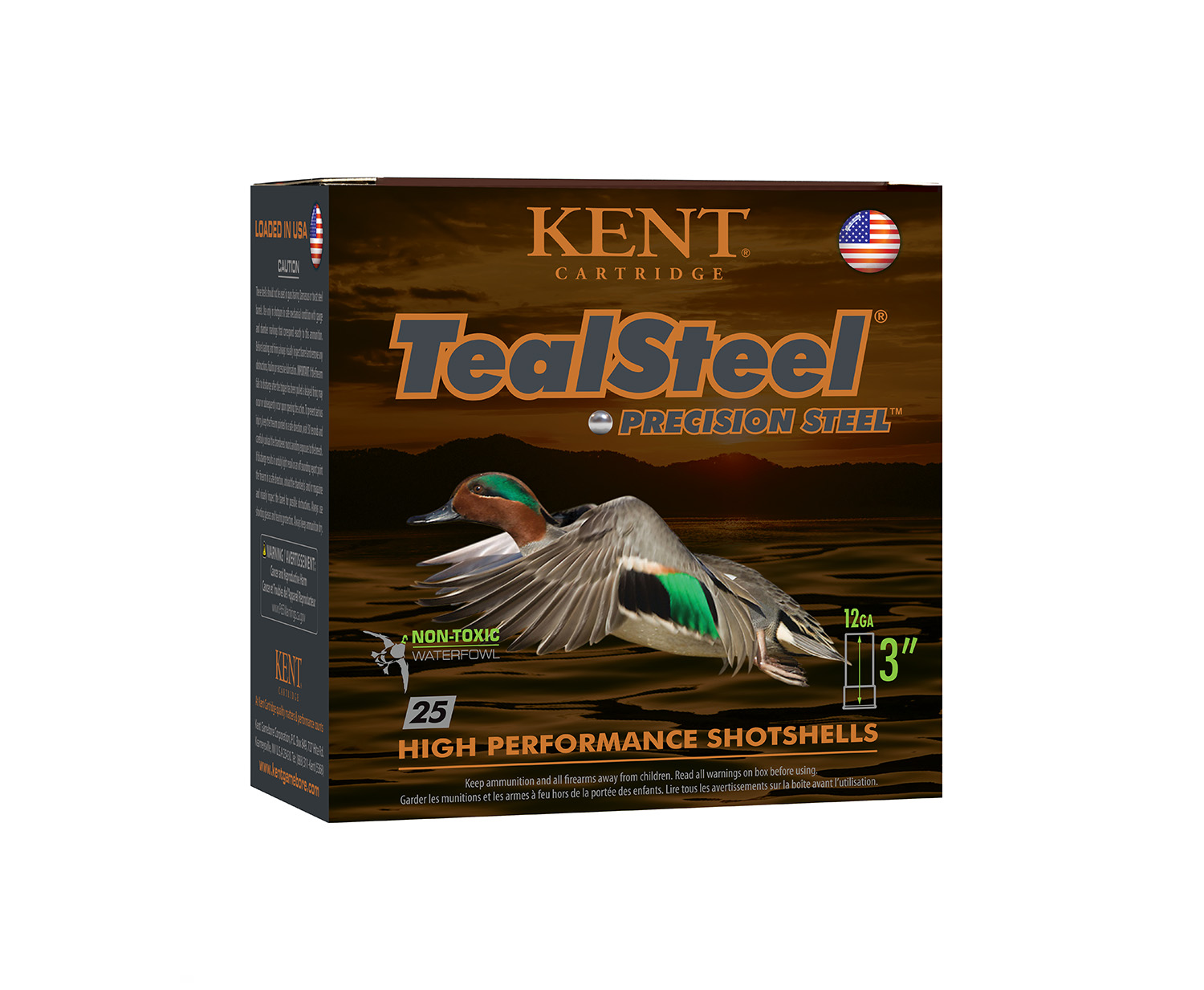 117408.jpg Kent Cartridge KTS123365 TealSteel Precision Steel 12Gauge 3" 1 1/4oz 5Shot 25 Per Box/10 Case