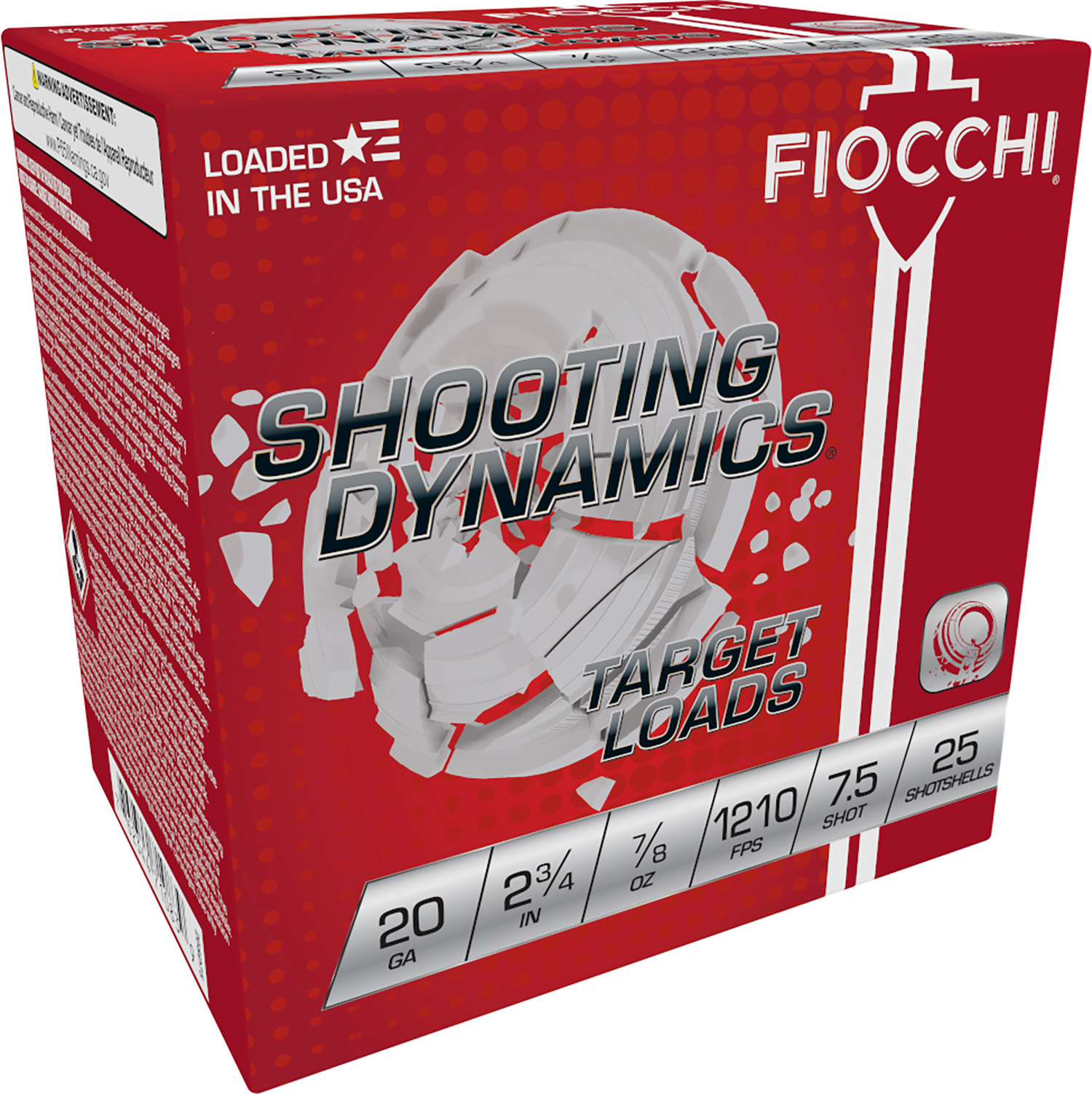 Fiocchi Shooting Dynamics 20 Gauge 2.75-Inch 7/8 oz #7.5 Shot