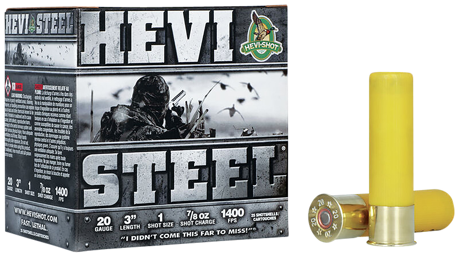 117461.jpg HEVI-Shot HS62001 HEVI-Steel 20Gauge 3" 7/8oz 1Shot 25 Per Box/10 Case