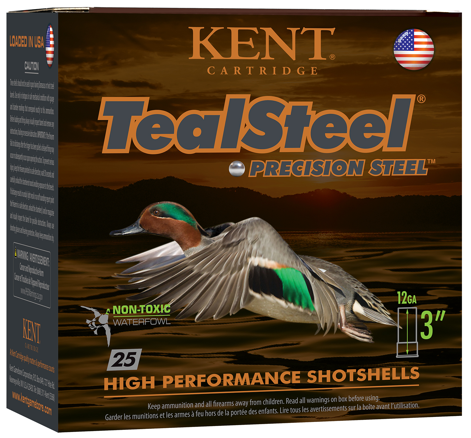 117584.jpg Kent Cartridge KTS123366 TealSteel Precision Steel 12Gauge 3" 1 1/4oz 6Shot 25 Per Box/10 Case