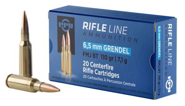 PPU PP6GF Standard Rifle 6.5Grendel 110gr Full Metal Jacket Boat Tail 20 Per Box/25 Case