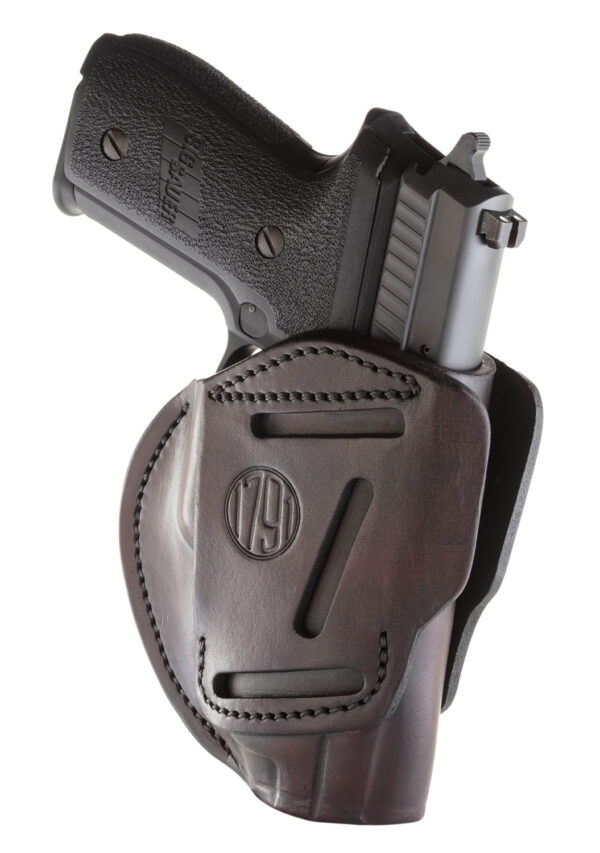 1791 Gunleather 3-Way Size 05 Signature Brown Ambidextrous Holster for the Glock 17, Springfield XD, S&W M&P, and HK VP9