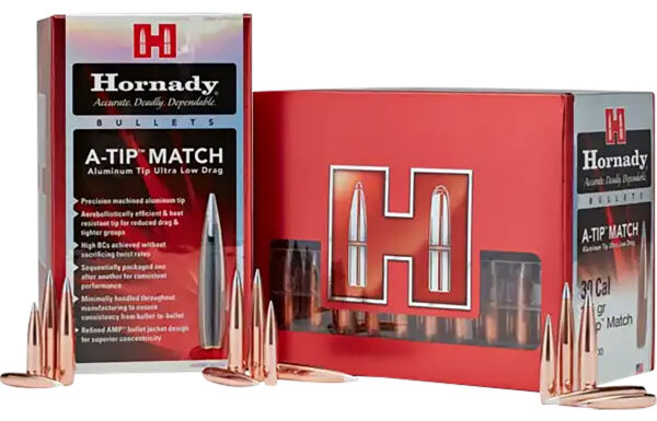 Hornady A-Tip Match Bullets, 7mm (.284) 166gr