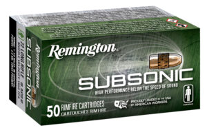 Remington Ammunition 21135 Subsonic Rimfire 22LR 40gr Plated Hollow Point 50 Per Box/100 Case