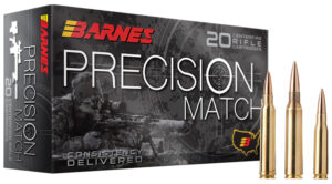 Barnes Bullets 30819 Precision Match 6.5PRC 145gr Open Tip Match Boat Tail 20 Per Box/10 Case