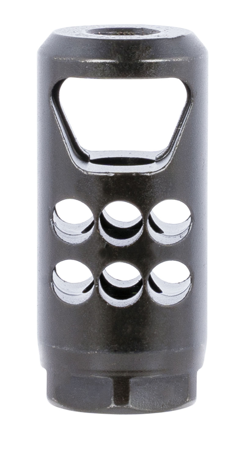120320.jpg Ruger 90698 Hybrid Muzzle Brake 35 Caliber Black Matte Steel with 1/2"-28 tpi Threads, 2.20" OAL & 1" Diameter