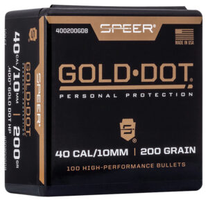 Speer 400200DGB Gold Dot 10mmAuto 200gr Hollow Point 100 Per Box/5 Case