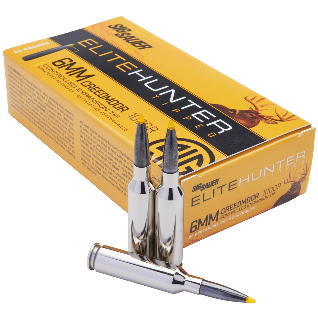 Sig Sauer Elite Tipped 6mm Creedmoor 100gr Ballistic Tip, 20-Round Box