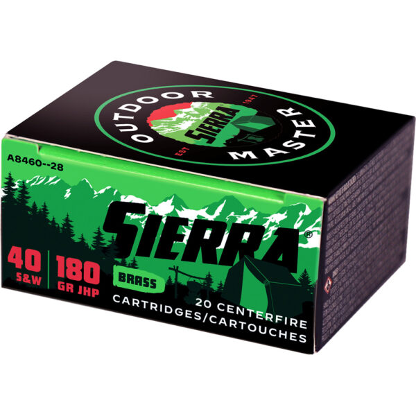 Sierra Outdoor Master .40 S&W 180gr JHP, 20-Round Box
