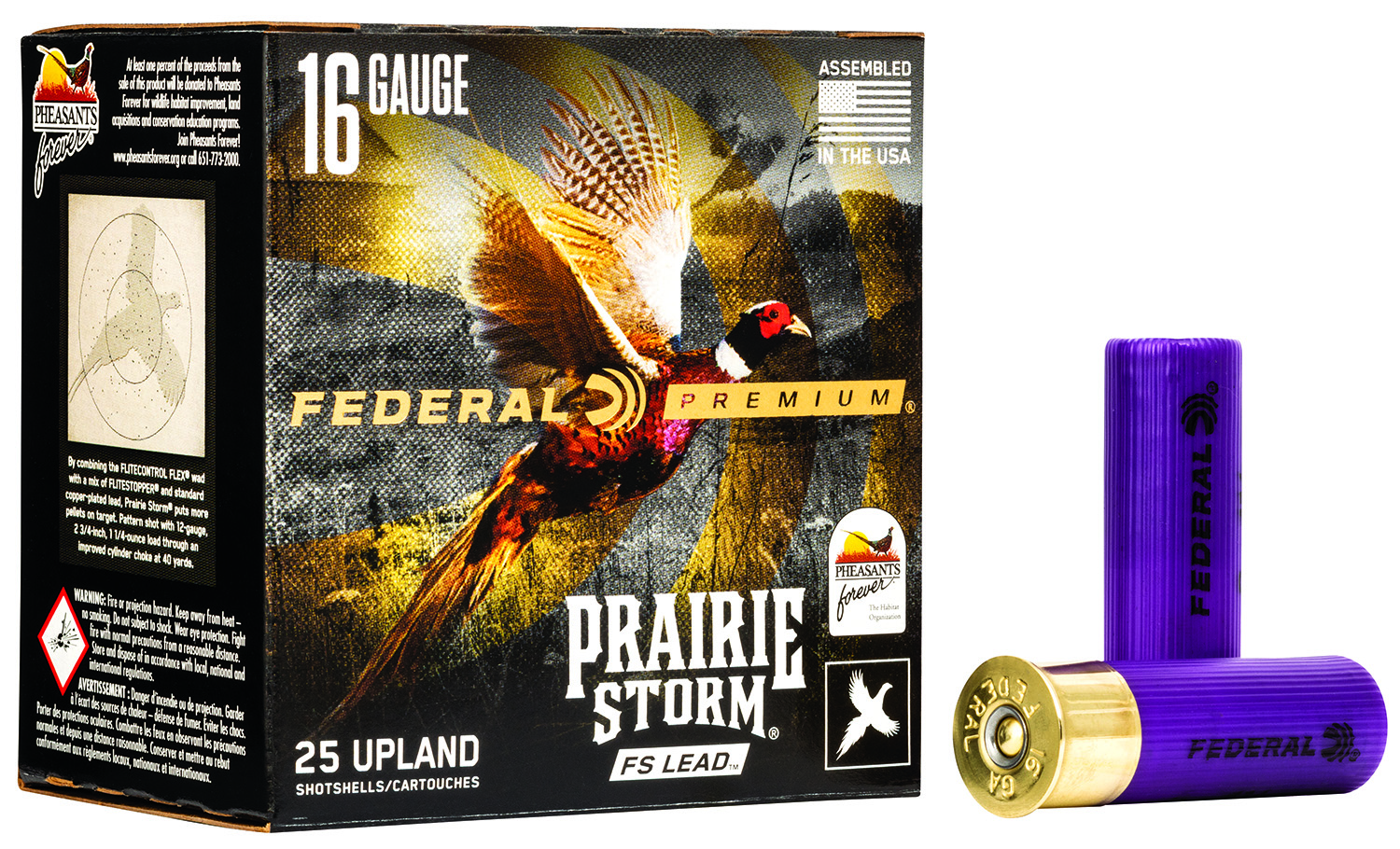 121015 1.jpg Federal PFX164FS6 Premium Prairie Storm FS 16Gauge 2.75" 1 1/8oz 6Shot 25 Per Box/10 Case