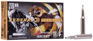 Federal P270TA1 Premium Terminal Ascent 270Win 136gr 20 Per Box/10 Case