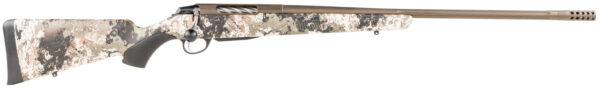 Tikka JRTXVW382 T3x Lite 6.5 Creedmoor 3+1 24.30" Fluted/Threaded, Midnight Bronze Cerakote Barrel/Rec, Veil Wideland Synthetic Stock, Interchangeable Grip, Muzzle Brake